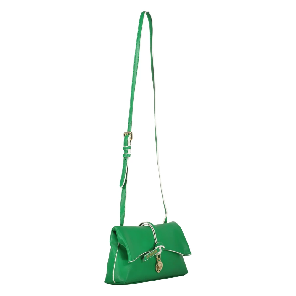 Love Moschino Flap Crossbody Tas met Applique Green Dames