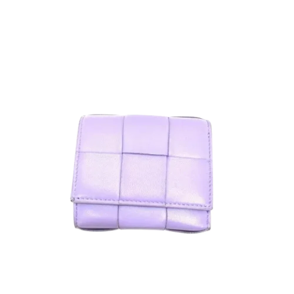 Bottega Veneta Vintage Pre-owned Canvas wallets Purple Dames