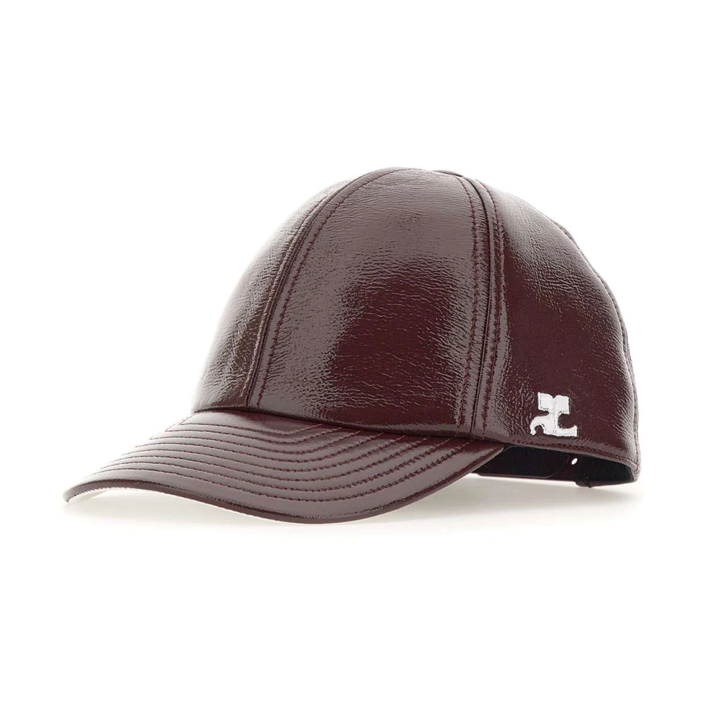 Courrèges Vrouw Purper Accessoires Dames, Paars, S, Katoen, Reedition Vinyl Cap