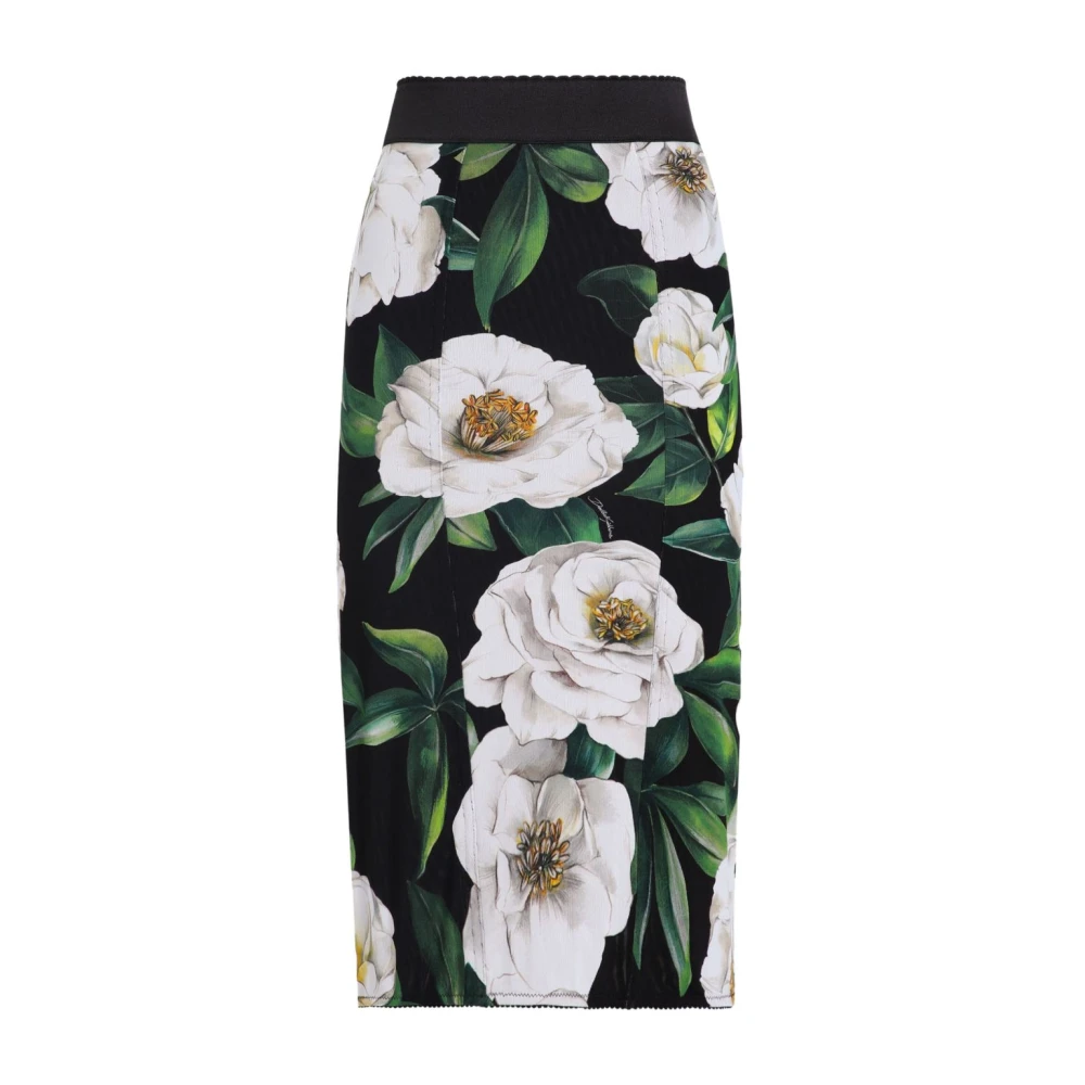 Dolce & Gabbana Zwarte rokken met rits aan de achterkant Multicolor Dames