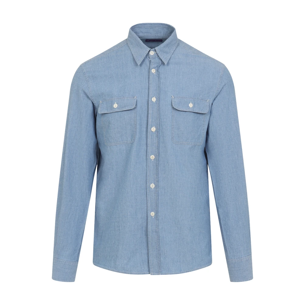 Ralph Lauren Purple Label Shirt Blue Heren