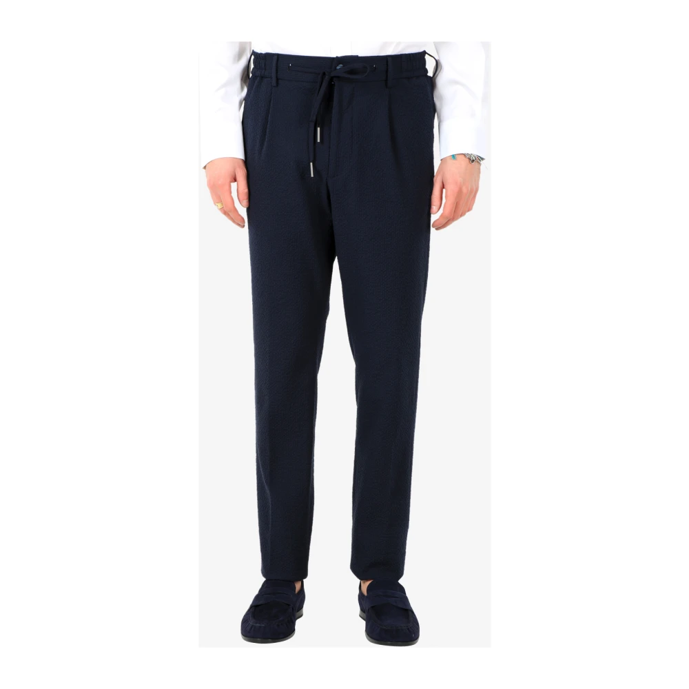 Tagliatore Losse Broek Blue Heren