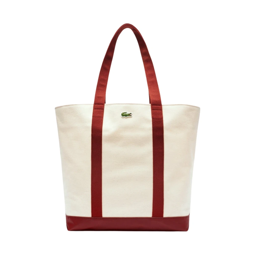 Lacoste Women's Beige Shopping Bags, One Size, Roland Garros Shopping Bag Iberis