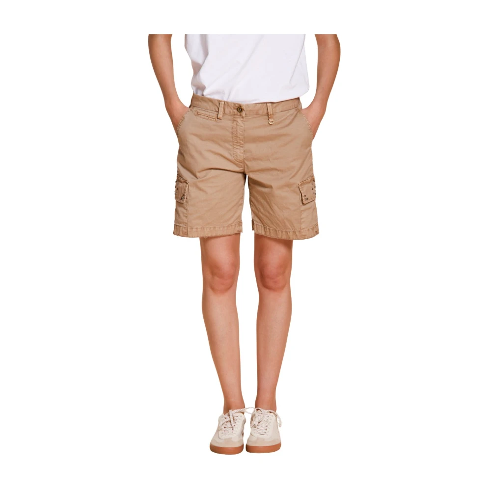 Mason's Women's Beige Casual Shorts, 2XS, Chile Cargo Bermuda