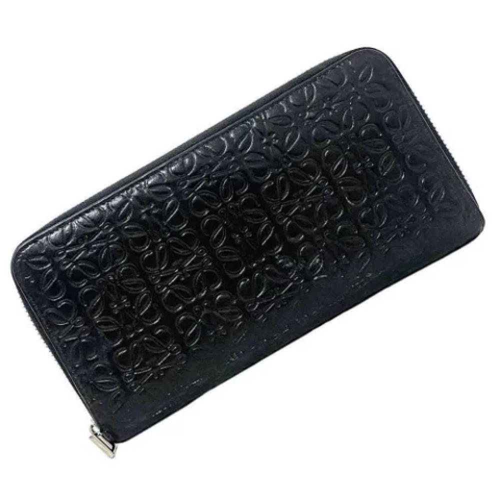 Loewe Pre-owned Leather wallets Black Dames