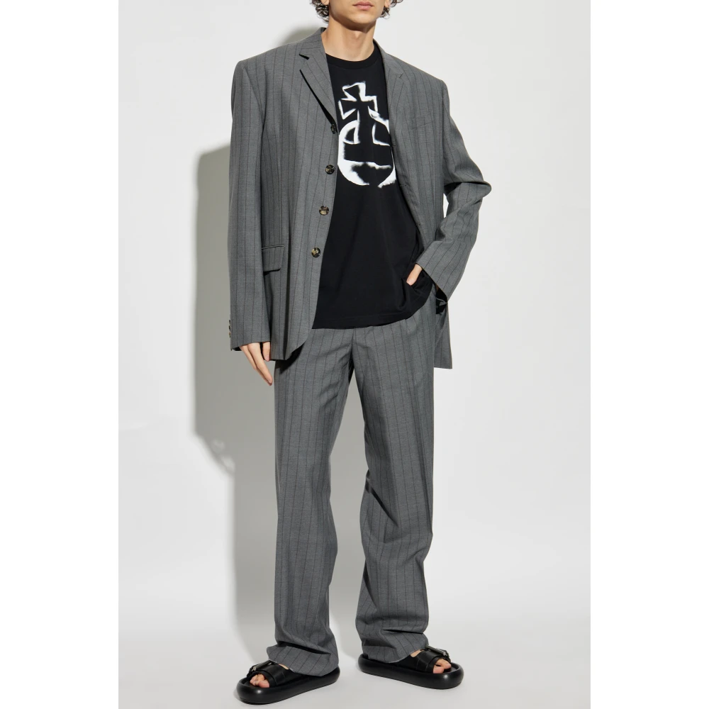 Vivienne Westwood T-shirt met logo Black Heren