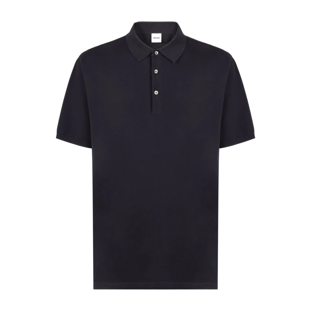 Aspesi Blauwe Button-Up T-shirts en Polo`s Blue Heren