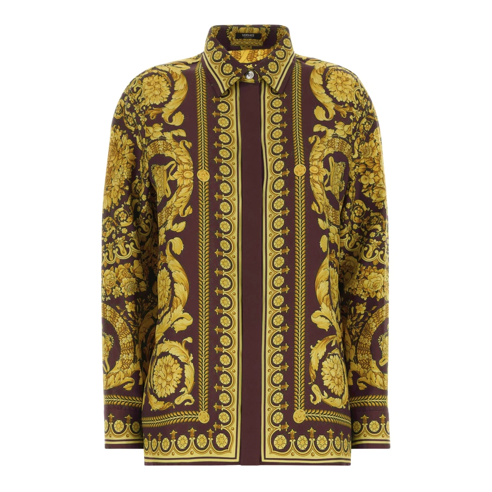 Versace Women's Multicolor Barocco Silk Shirt - Shirts - M - Blouses & Shirts