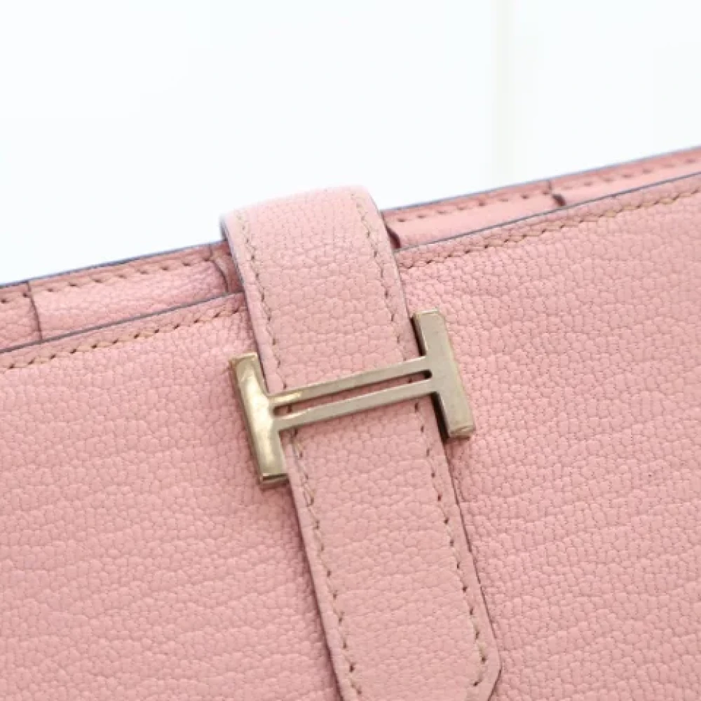 Hermès Vintage Pre-owned Leather wallets Pink Dames
