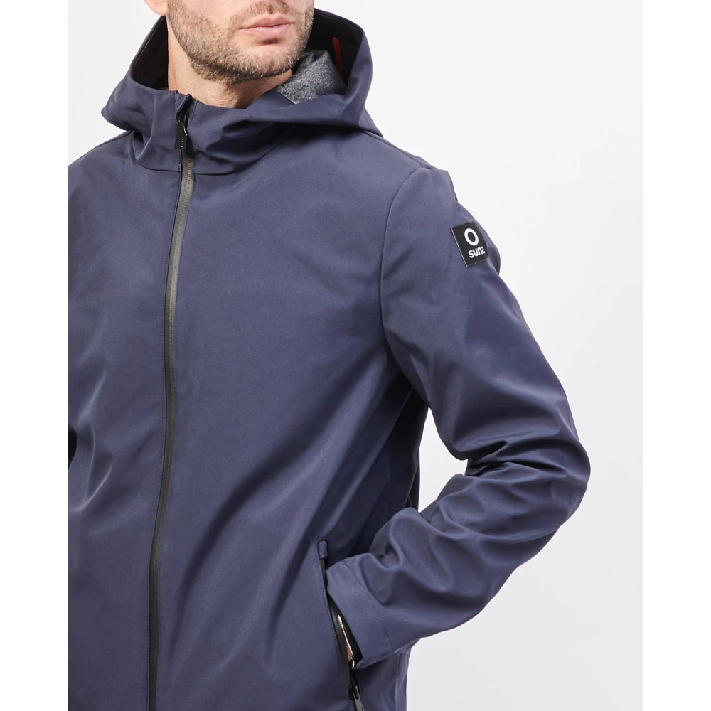 Suns Blauwe Prestatie Nylon Jas Blue Heren