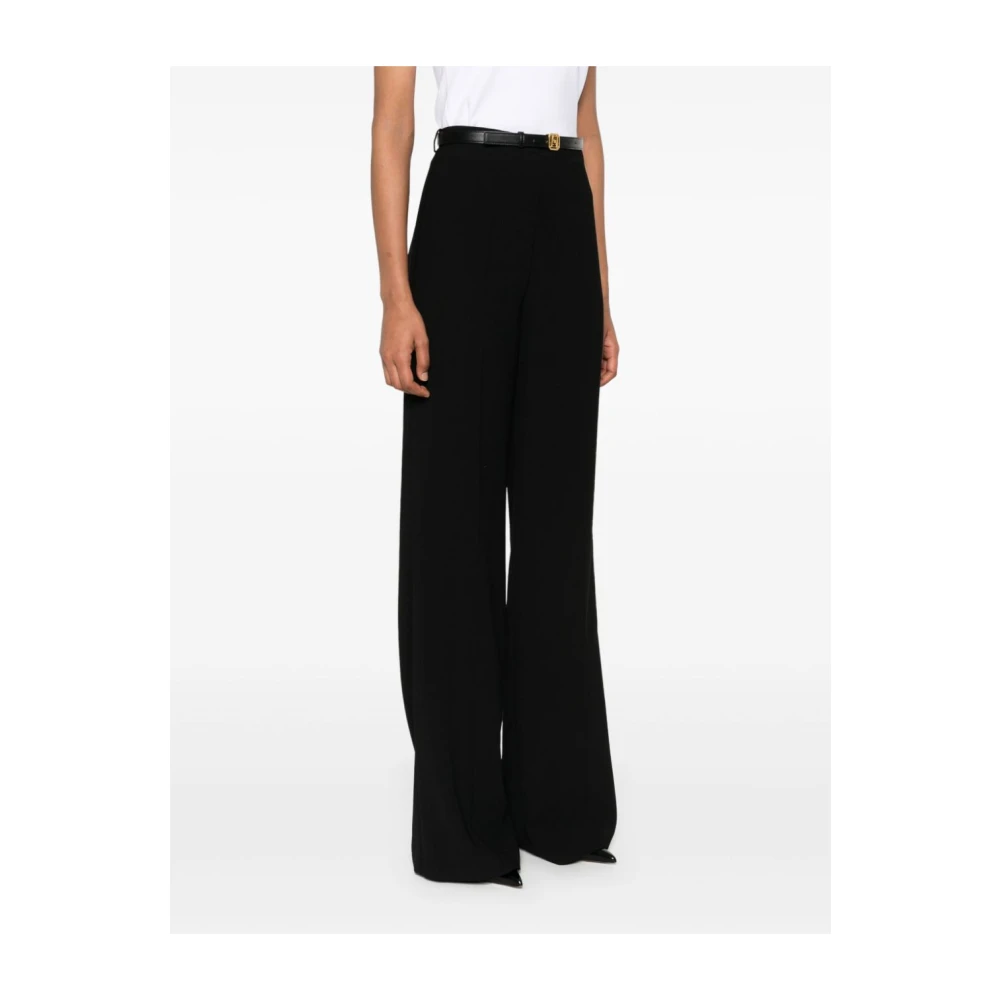 Elisabetta Franchi Wijde Broek met Riem Black Dames