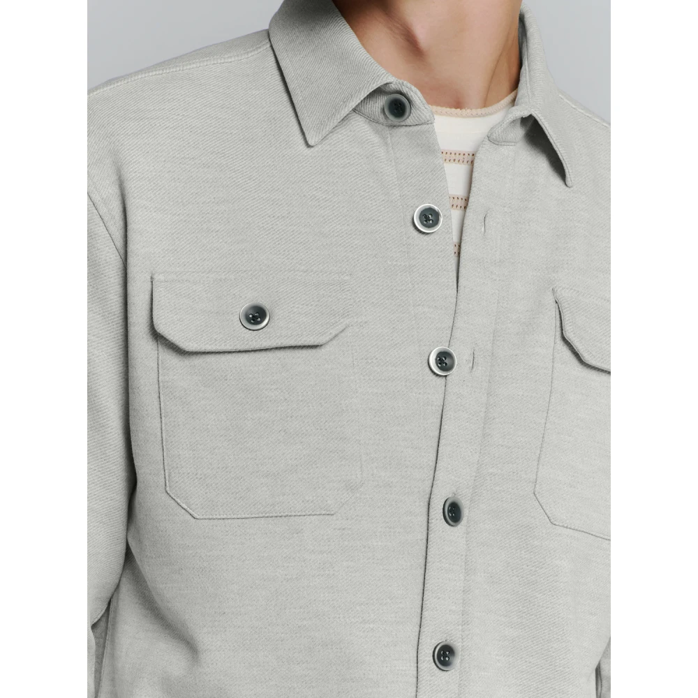 No Excess Knoopsluiting Sweat Overshirt Gray Heren