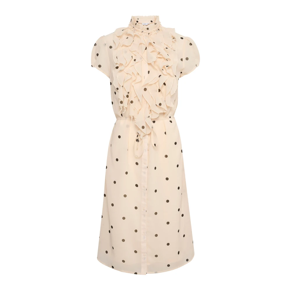 Saint Tropez Vrouwelijke polka dot jurk Beige Dames
