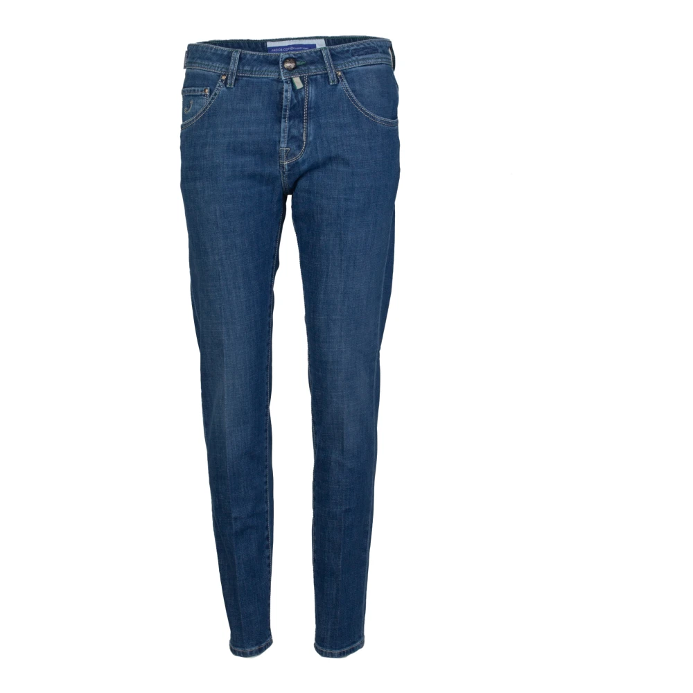 Jacob Cohën Luxe Carrot Fit Jeans met Medium Wassing Blue Heren