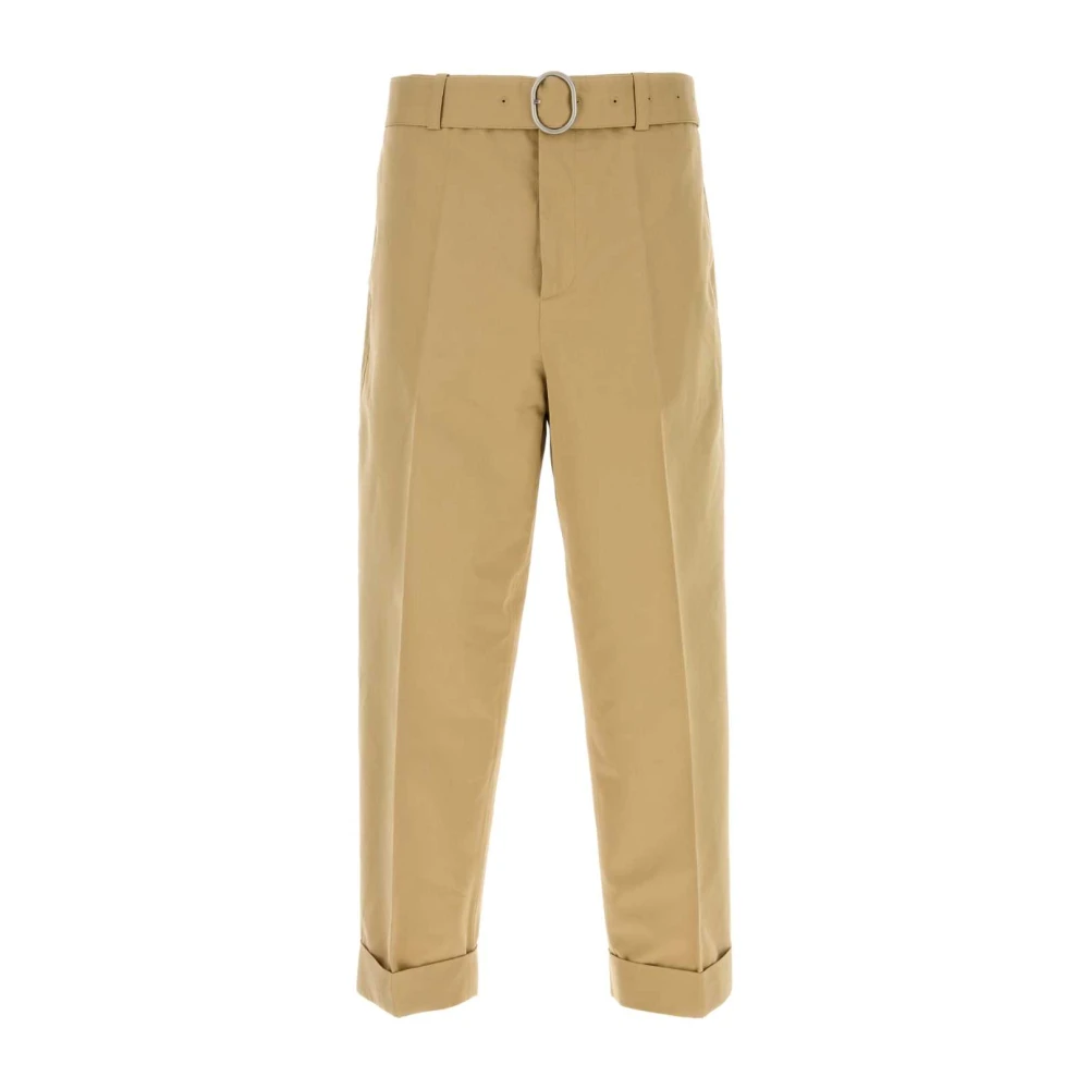 Jil Sander Men's Beige Cotton Blend Casual Pants