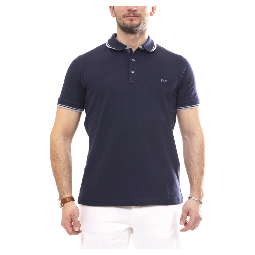 Fay - Tops > Polo Shirts - Black - Fay - Modalova