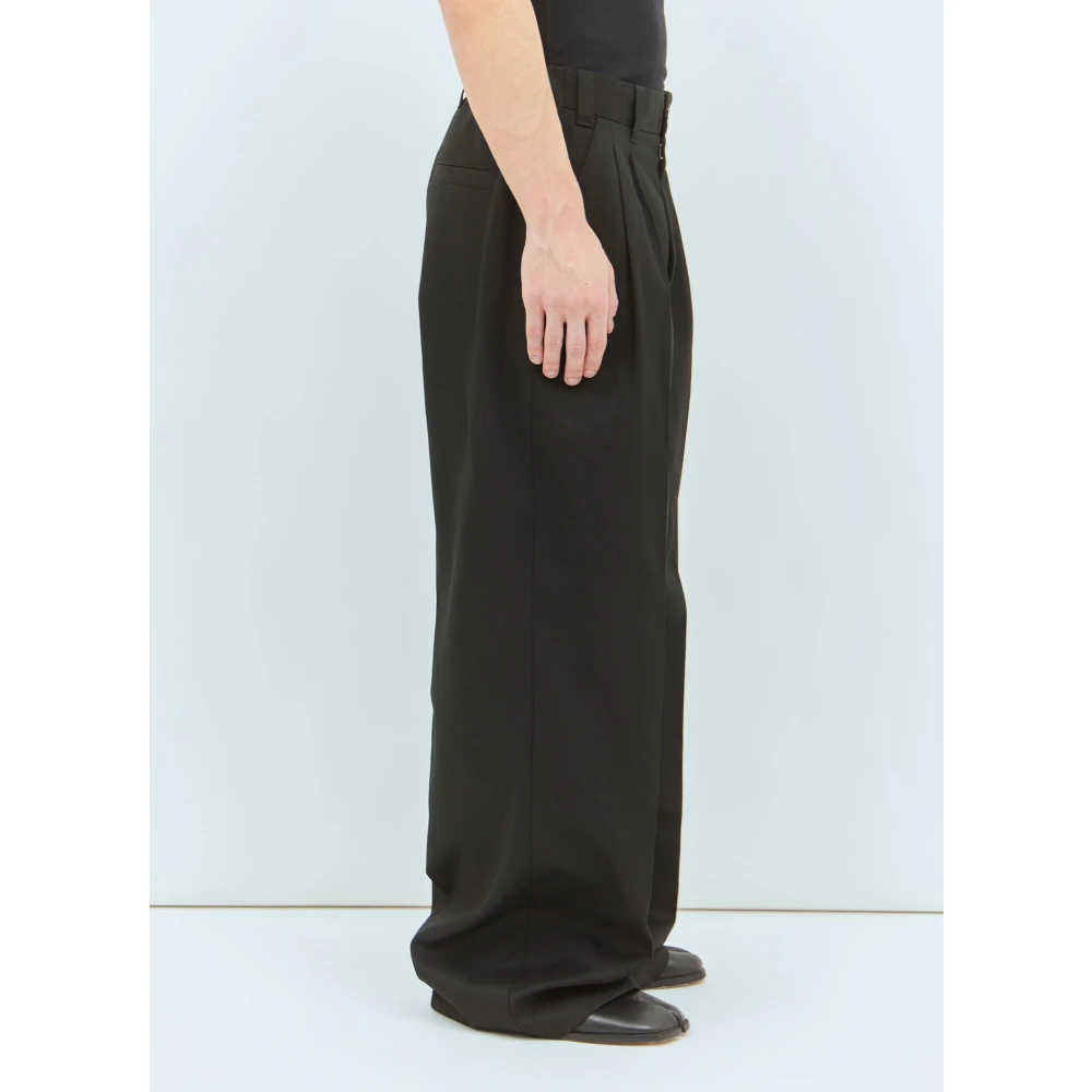 Maison Margiela Twill Trekkoord Maatwerk Broek Black Heren
