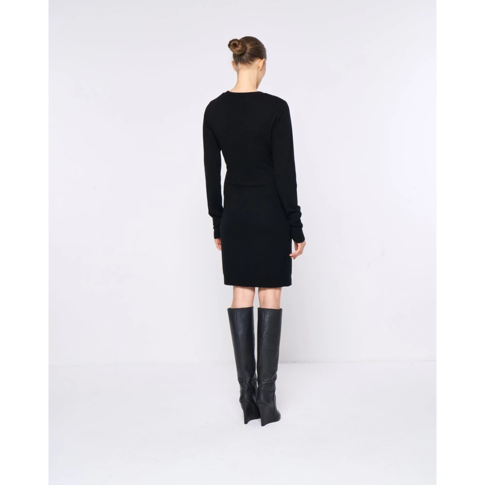 Silvian Heach Jurk met strikceintuur in de taille Black Dames