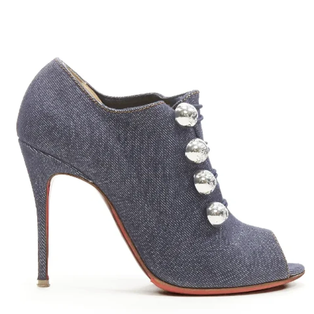 Christian Louboutin Pre-owned Denim boots Blue Dames