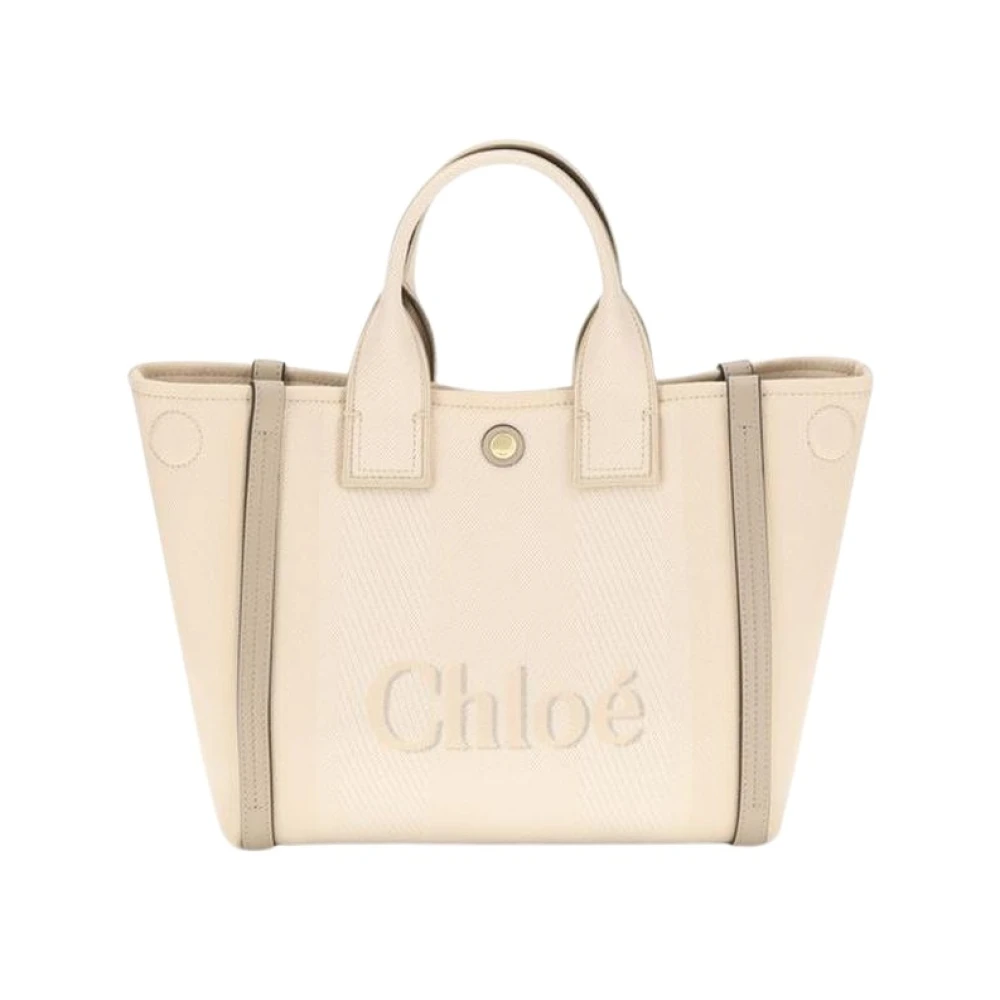 Chloé Women's Cream Small Tote Bag "Carry" - Image 4