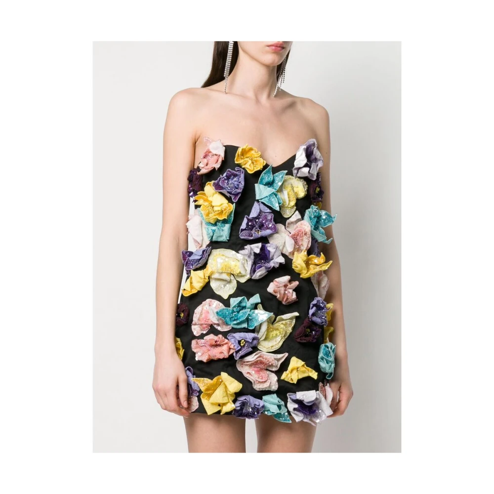 The Attico Bloemenapplicatie Strapless Mini Jurk Multicolor Dames