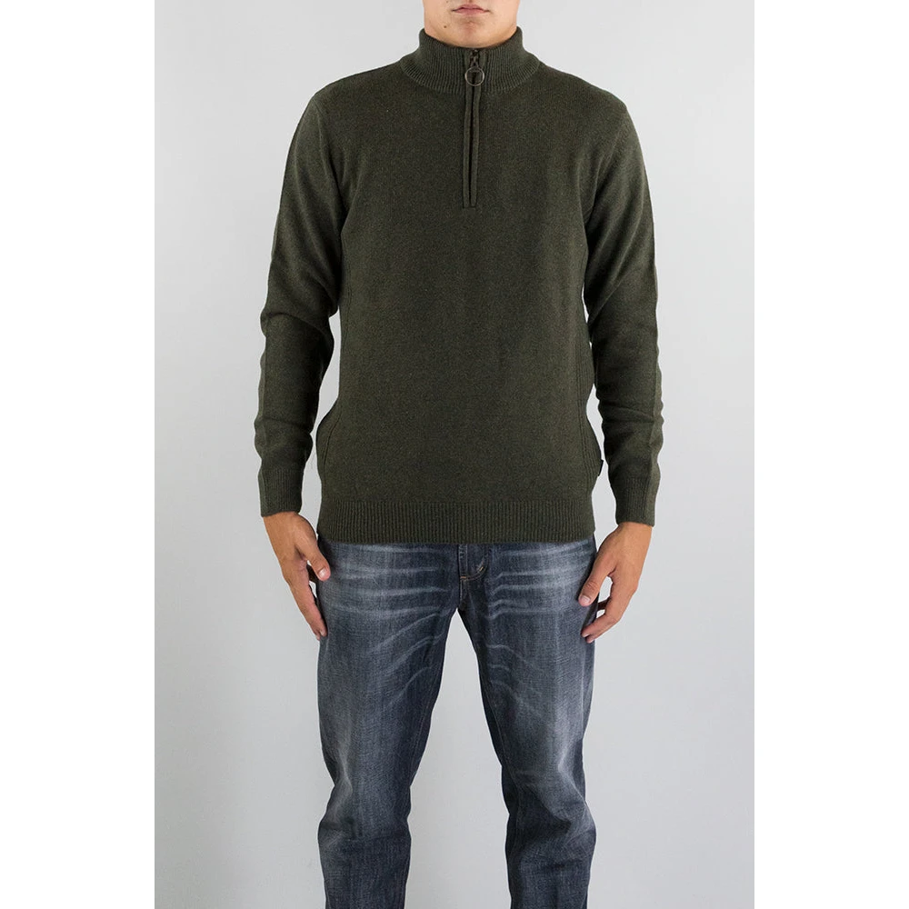 Barbour Half Zip Sweater Holden Green Heren