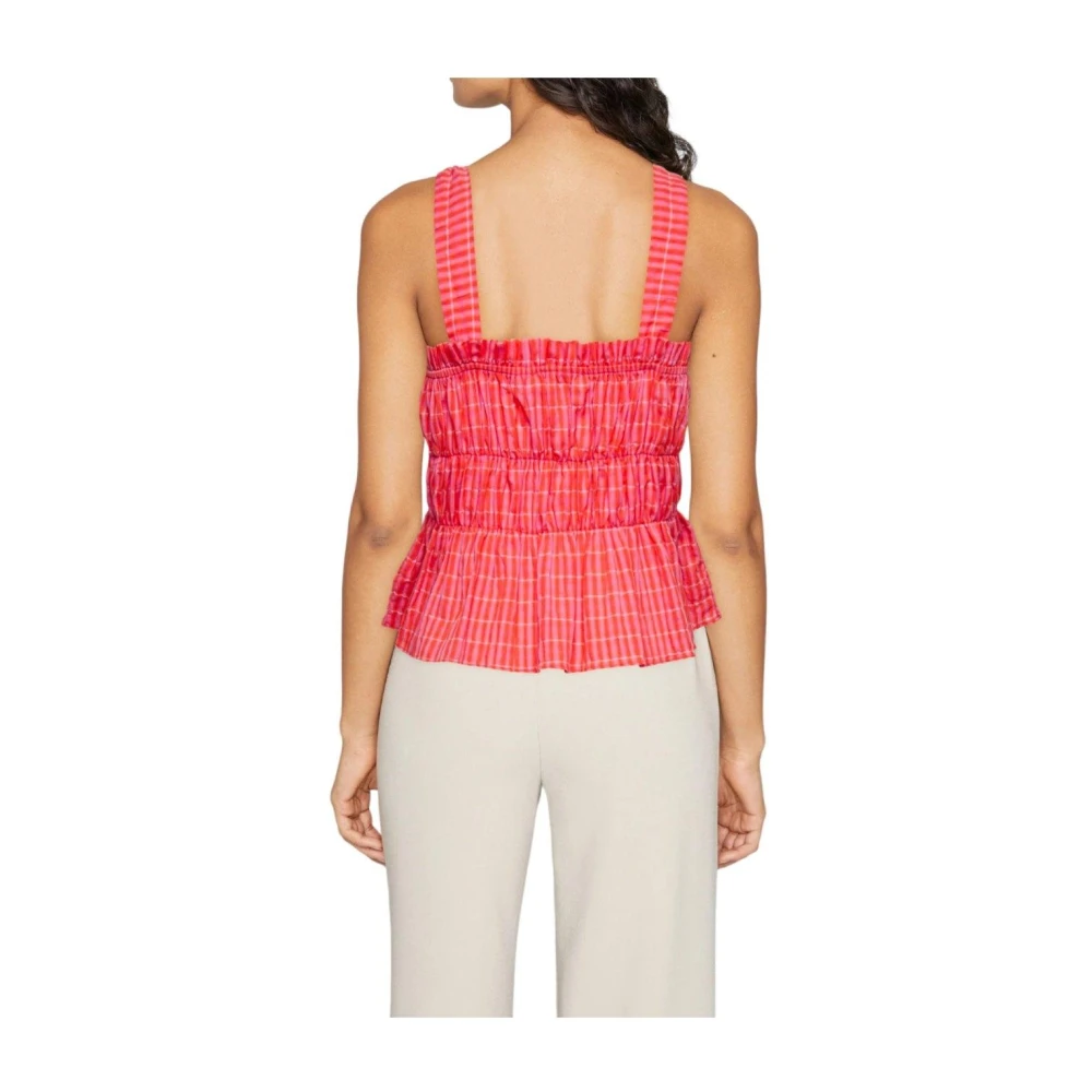 Naf Roze Flowy Top met Plooien Pink Dames