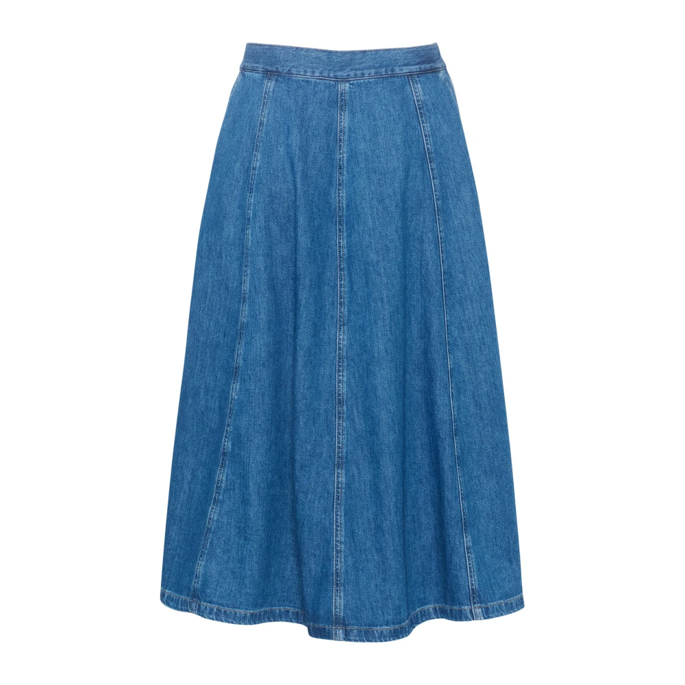 My Essential Wardrobe Vintage Denim A-lijn Rok Blue Dames