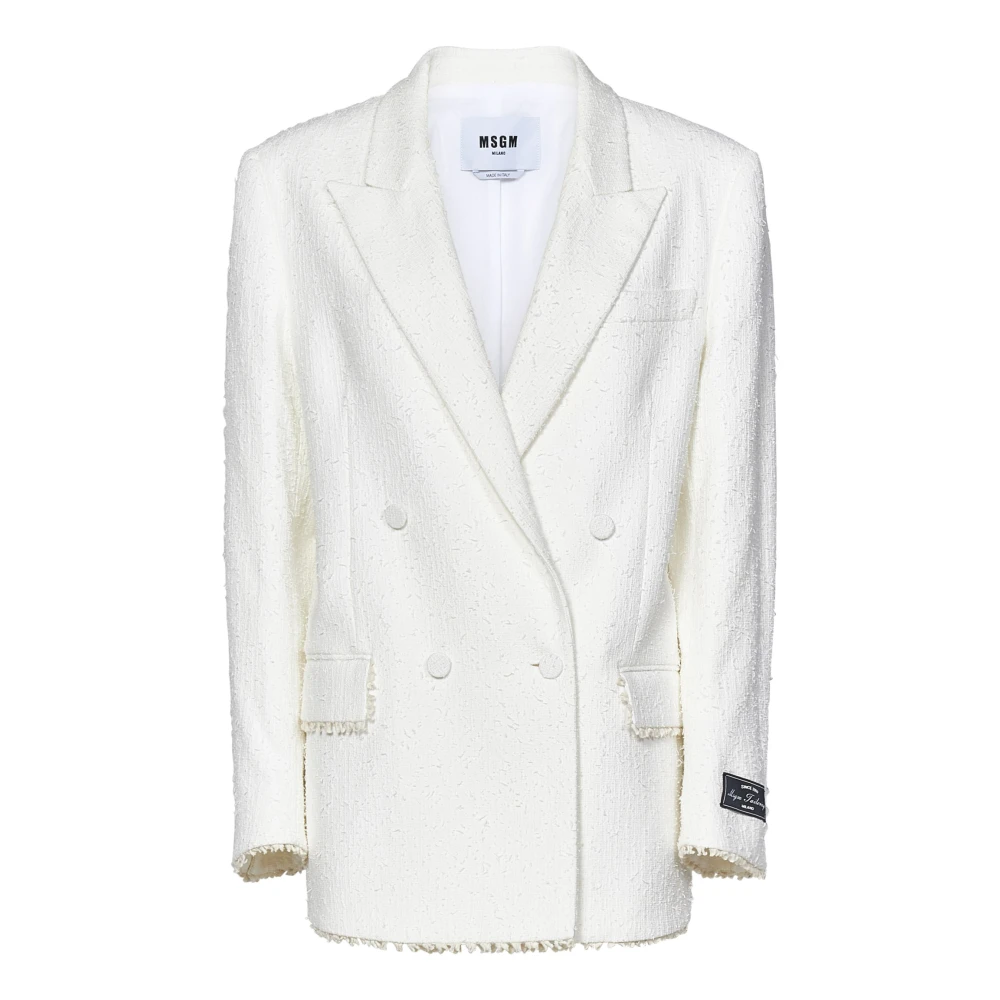 Msgm - Jackets > Blazers - White - Msgm - Modalova