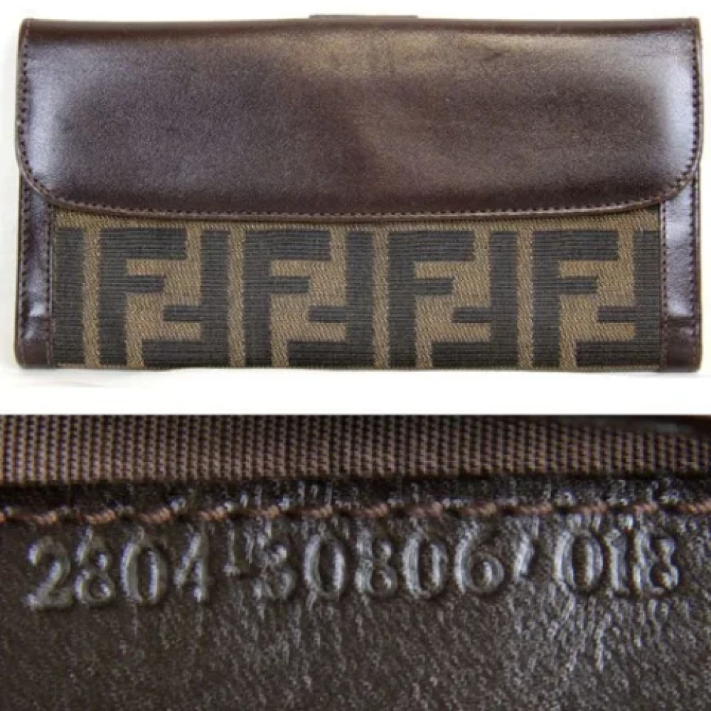 Fendi Vintage Pre-owned Canvas wallets Brown Dames