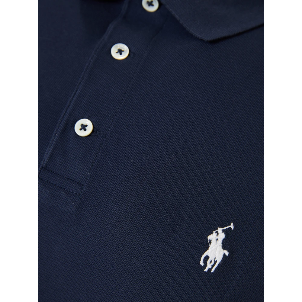 Polo Ralph Lauren Stretch Katoen Mesh Slim Fit Polo Blue Heren