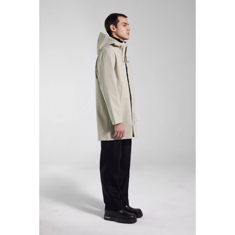 Stutterheim Lichtgewicht Waterdichte Rits Regenjas Beige Heren