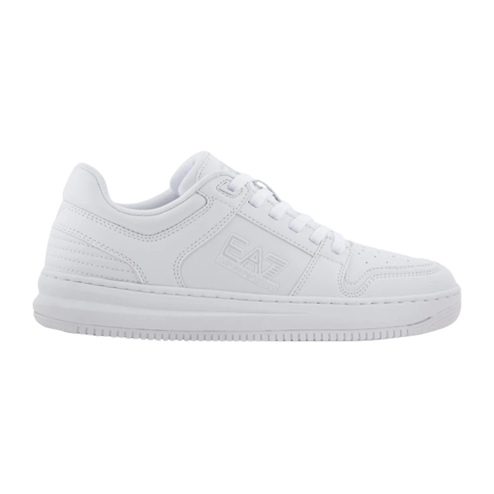 Emporio Armani Ea7 Mannelijk Wit Schoenen Heren, 40 Eu, Leer, Lage Sneakers