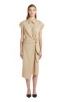 beige-overhemdjurk-met-korte-mouwen