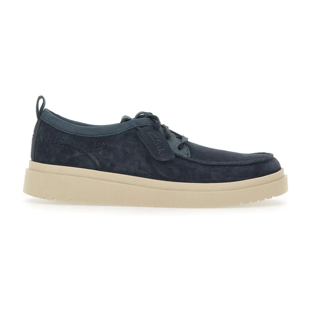 Clarks Men's Blue Navy Suede Lace-Up Shoes