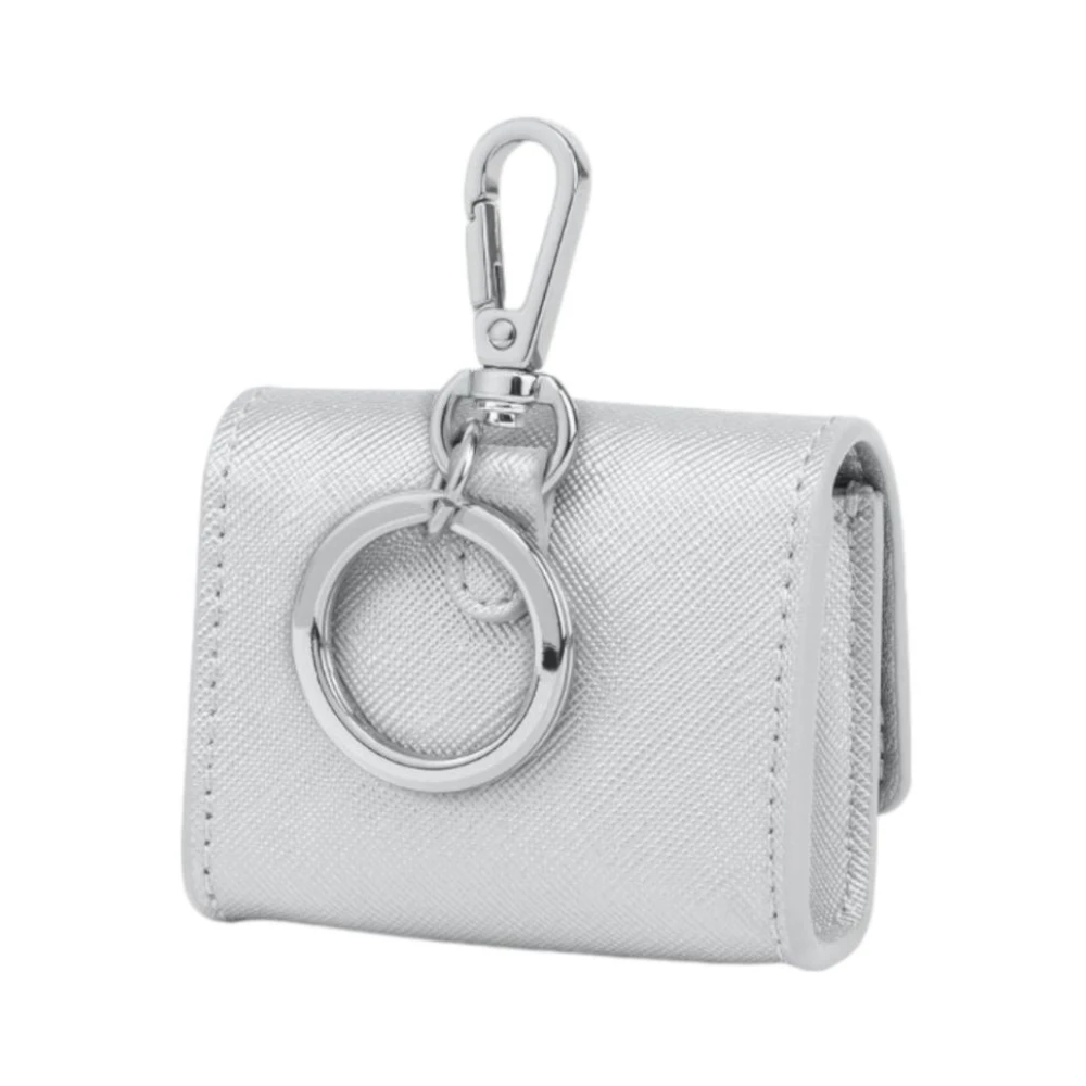 Love Moschino Stijlvolle Dames Sleutelhanger van Synthetisch Leer Gray Dames