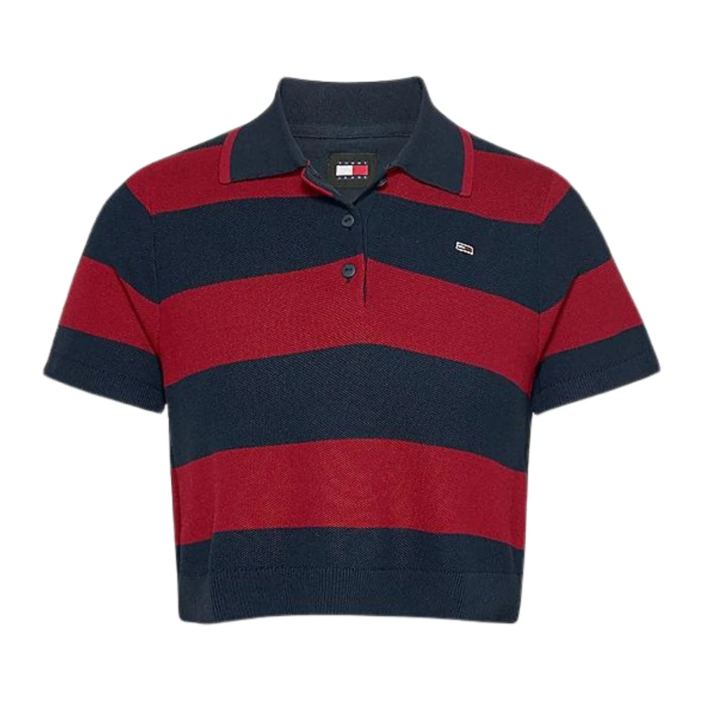 Tommy Hilfiger Blauw Gestreept Poloshirt Multicolor Dames