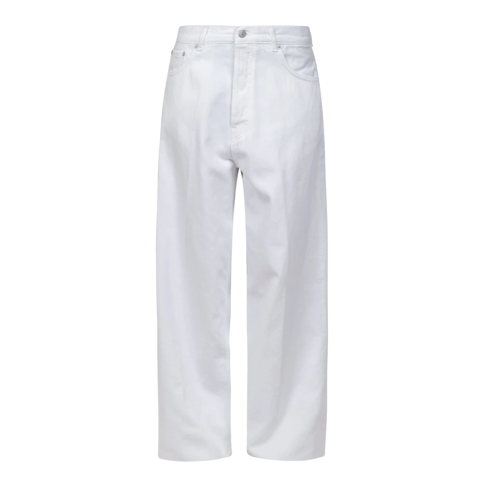 Haikure Wijde Pijpen Jeans met Riemlussen White Dames