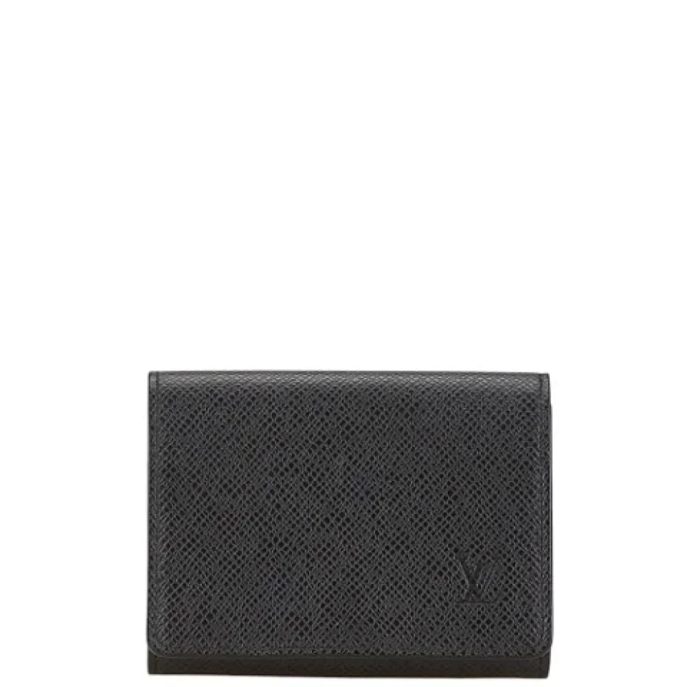 Louis Vuitton Vintage Pre-owned Leather wallets Black Heren