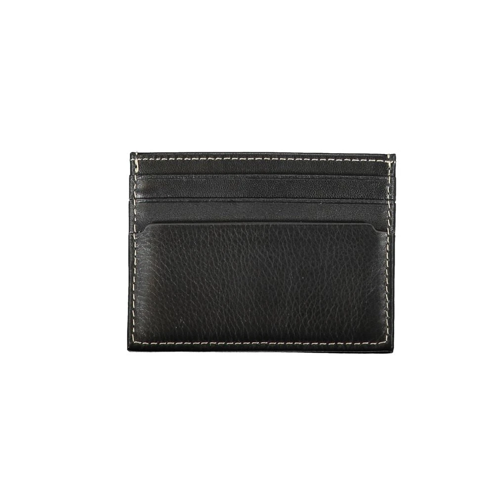 Tommy Hilfiger Leren kaarthouder in zwart Black Heren