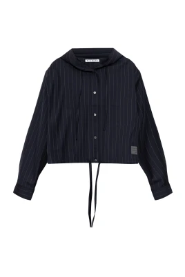 Overshirt i ull med knappar