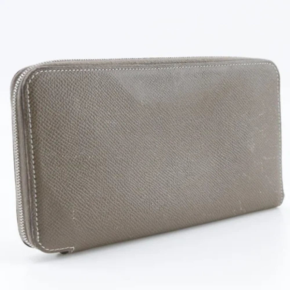 Hermès Vintage Pre-owned Leather wallets Gray Dames