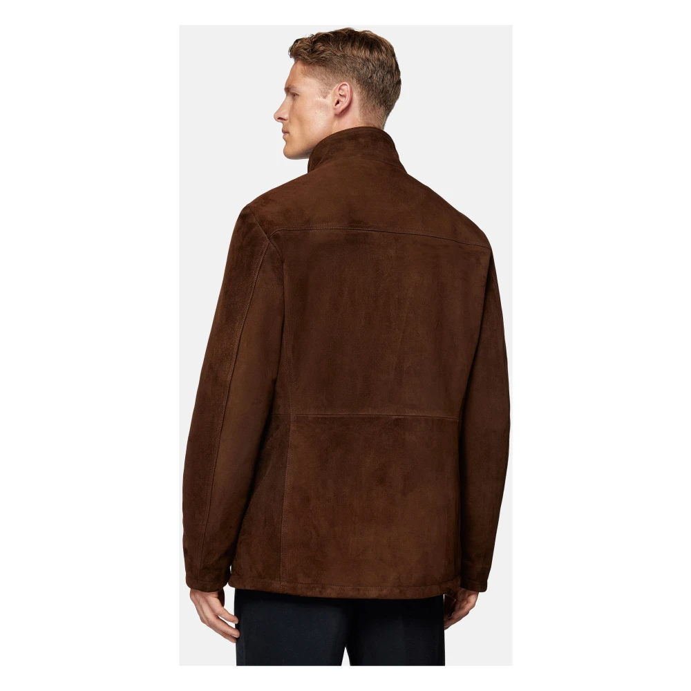 Boggi Milano Gewatteerde Peacoat Brown Heren