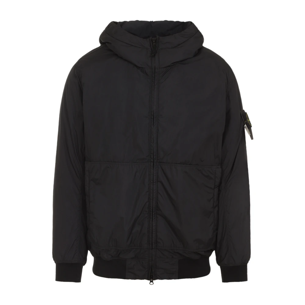 Stone Island Men's Black Light Jackets,, Stylish Outerwear Collection 2XL