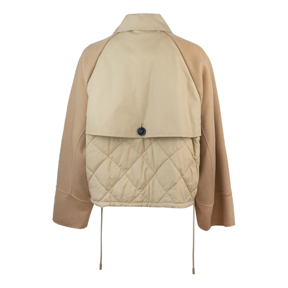 Max Mara Bruine Wollen Jas Brown Dames