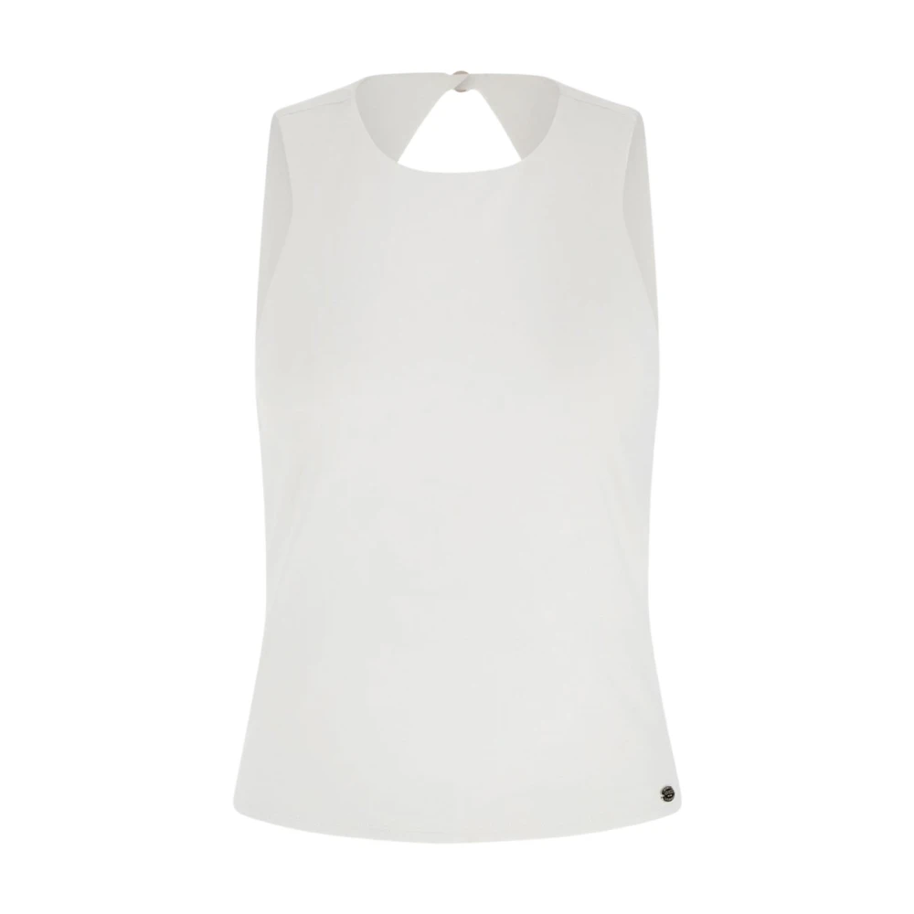 Guess Open Back Stretch Top White Dames