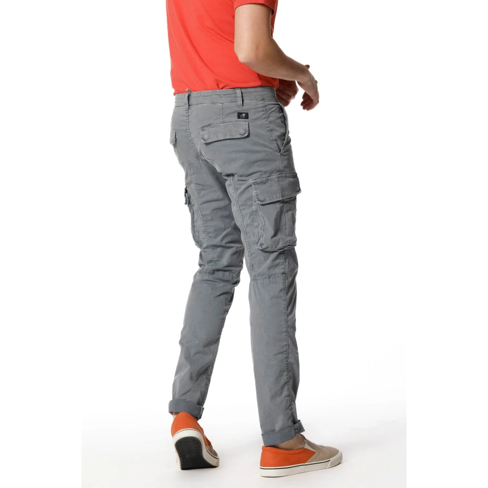 Mason's Slim Fit Cargo Broek met Unieke Chile Stijl Gray Heren