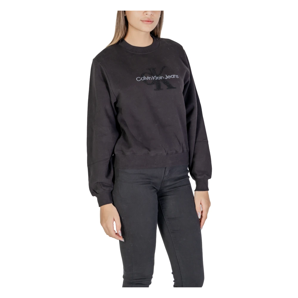 Calvin Klein Jeans Chenille Monologo Dames Sweater Black Dames