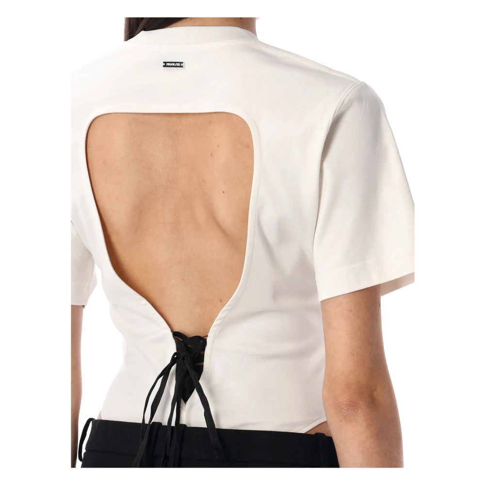 Mugler Witte Kant Korset Bovenkleding White Dames