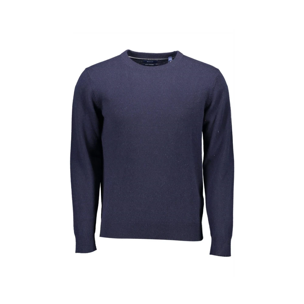 Gant Wol Cashmere Crew Pullover Blue Heren